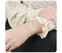 Palm Shaped Silver Bracelet BRS-31